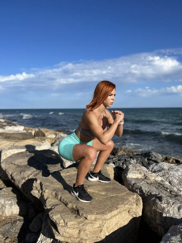 Foto de Ana Lombao entrenando